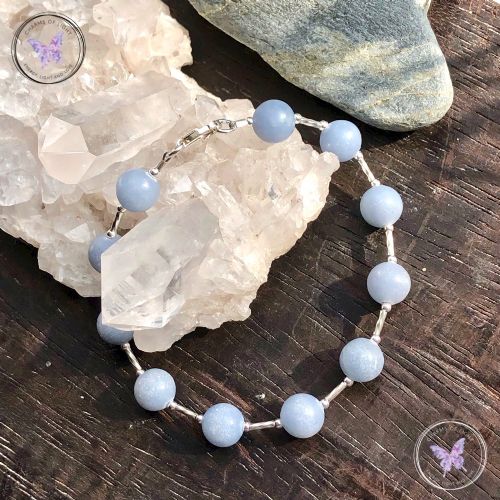 Angelite Silver Bracelet